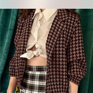 Classic American Apparel Houndstooth Jacket OS